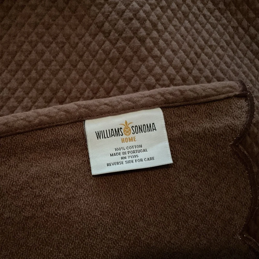 Williams Sonoma brown bedspread